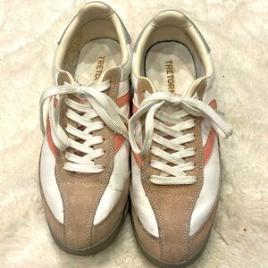 Tretorn Rawlins Women's Size 8.5M Retro Lace-up Sneaker Blush